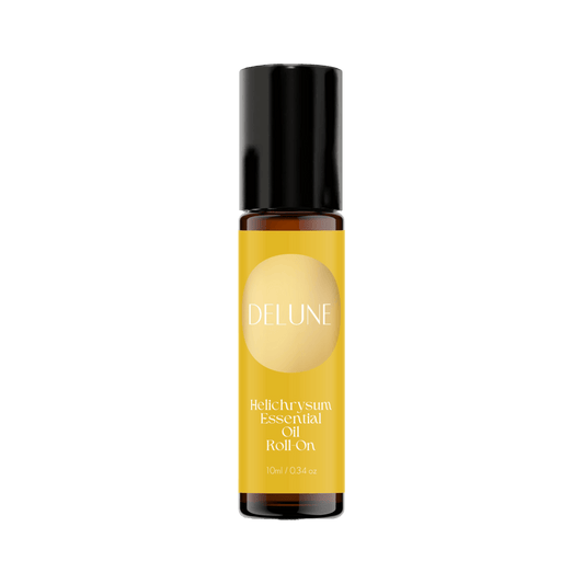 Helichrysum Essential Oil Roll-On for rejuvenation and resilience, 10ml bottle, diluted in Fractionated Coconut Oil