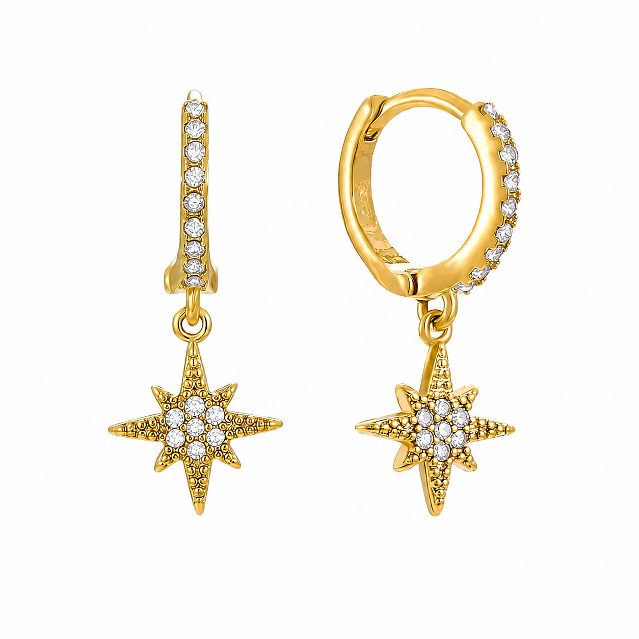 Lune Huggie Hoops