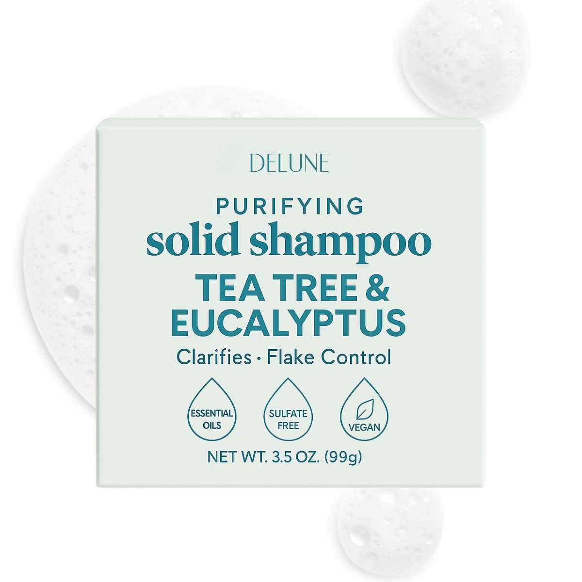 Tea Tree & Eucalyptus Solid Shampoo Bar - Clarifies · Flake Control