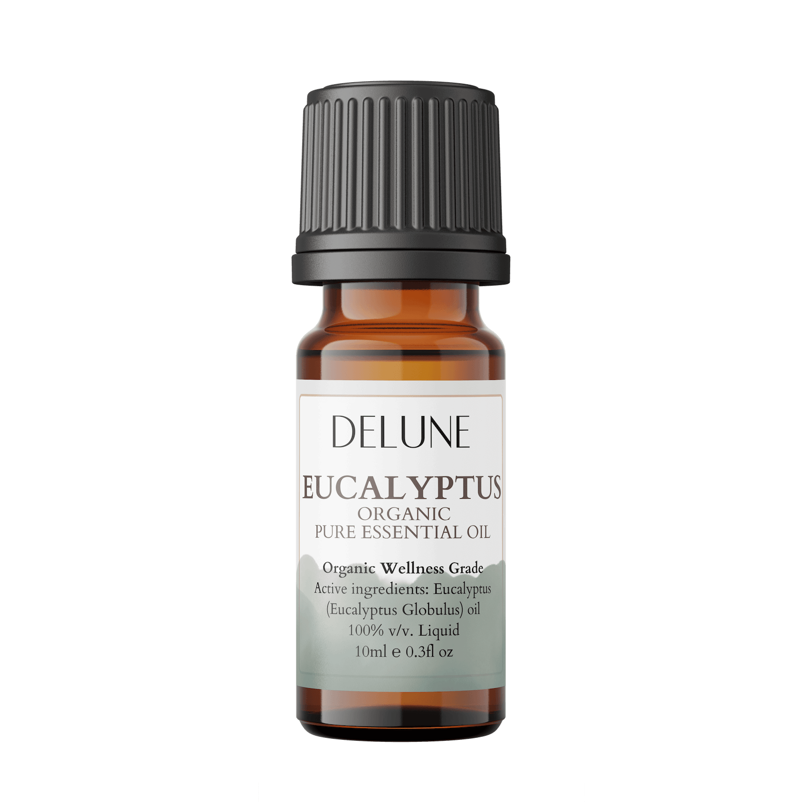 Eucalyptus Organic Wellness Grade Essential Oil bottle for aromatherapy, crafted from pure Eucalyptus globulus oil, 10ml size.