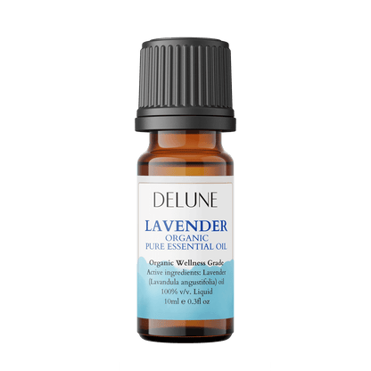 Bottle of Lavender Organic Wellness Grade Essential Oil, 100% pure Lavandula angustifolia, 10ml